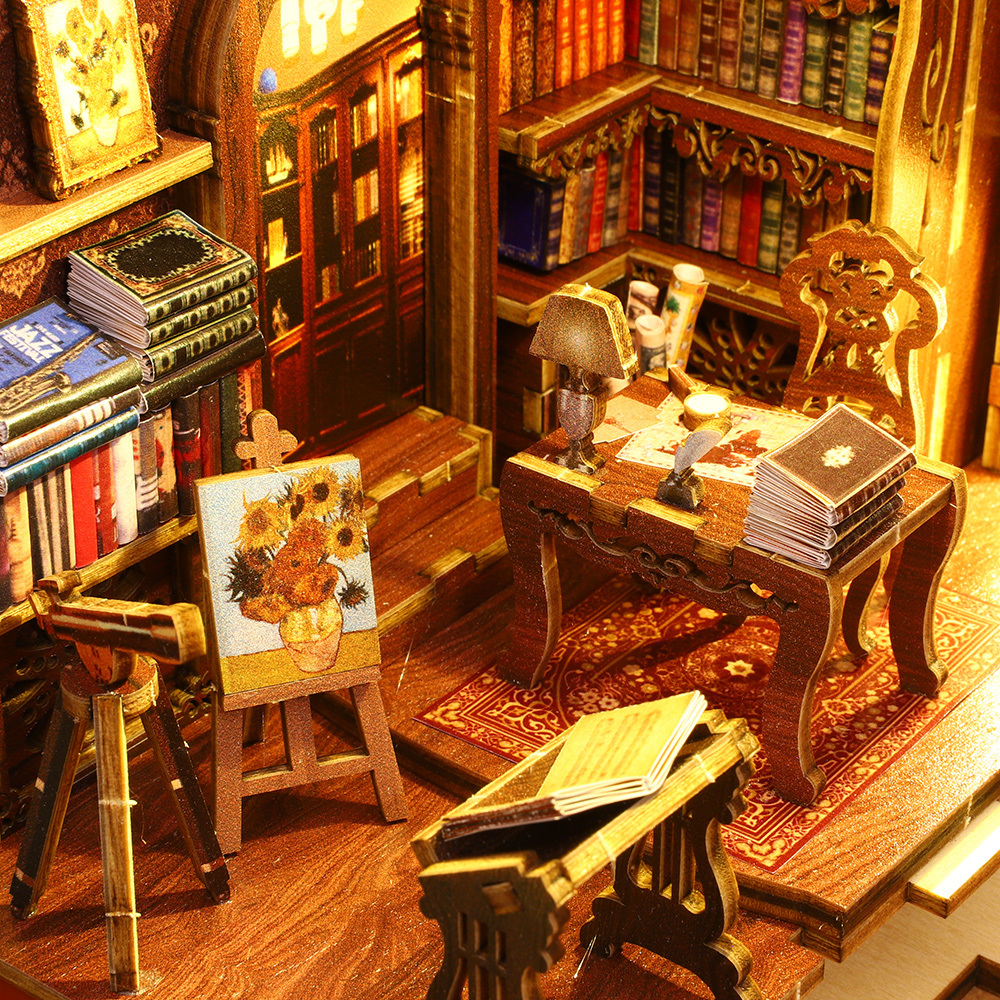 Library of Books DIY Book Nook Kit-Book Nook World