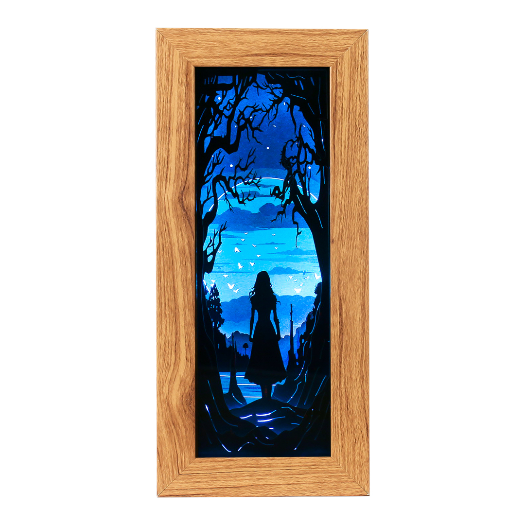 [Original] Leave the World Behind Paper Craft Light Box Bookshelf