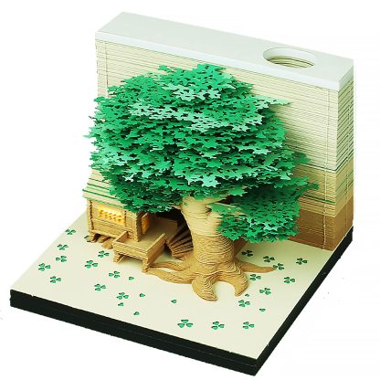  Cherry Blossom Tree House - 3D Memo Pad with Light-Book Nook World