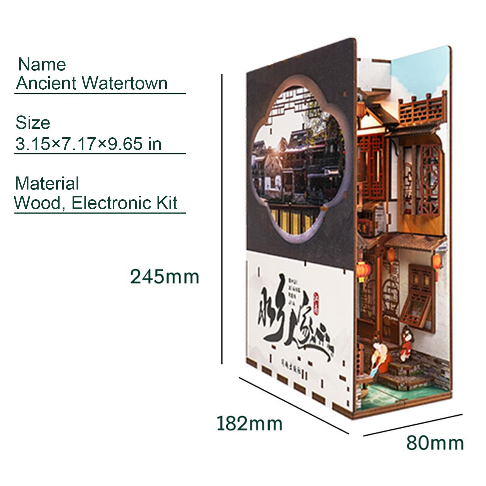 Ancient Watertown DIY Book Nook Kit-Book Nook World