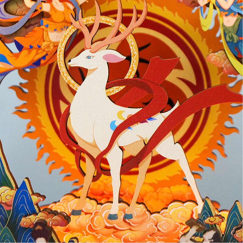 Nine-Colored Deer Fun Light - DIY Wooden Night Light, Fun DIY Projects,Home Decorations, Automatic Gradient Light Controller-Book Nook World