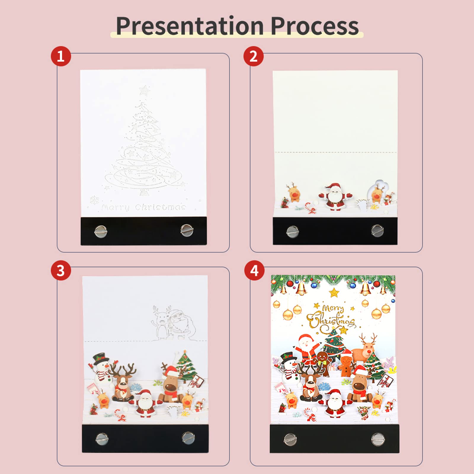Christmas Party 3D Memo Pad - Cute 3D Paper Carving Art Notepad Creative Post Notes DIY Christmas Gifts-Book Nook World