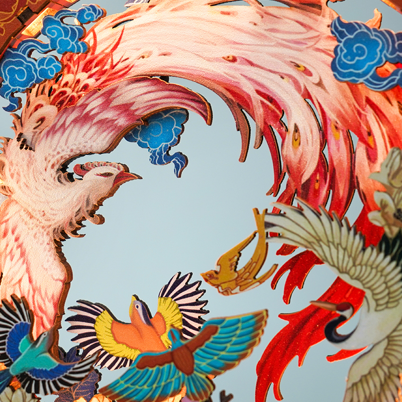 The Pheonix Fun Light - DIY Wooden Night Light, Fun DIY Projects,Home Decorations, Automatic Gradient Light Controller-Book Nook World