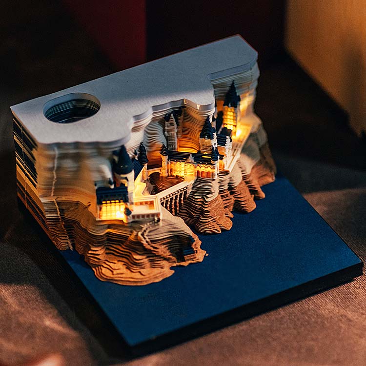 3D Castle Notepad with Light-Book Nook World