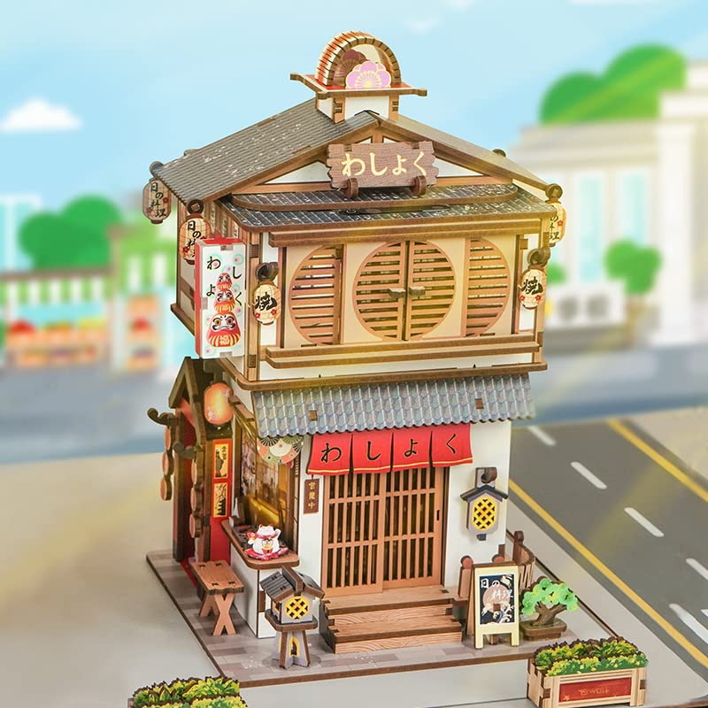 Cuisine Restaurant Wooden Puzzle Miniature Dollhouse Storage Box Kit-Book Nook World