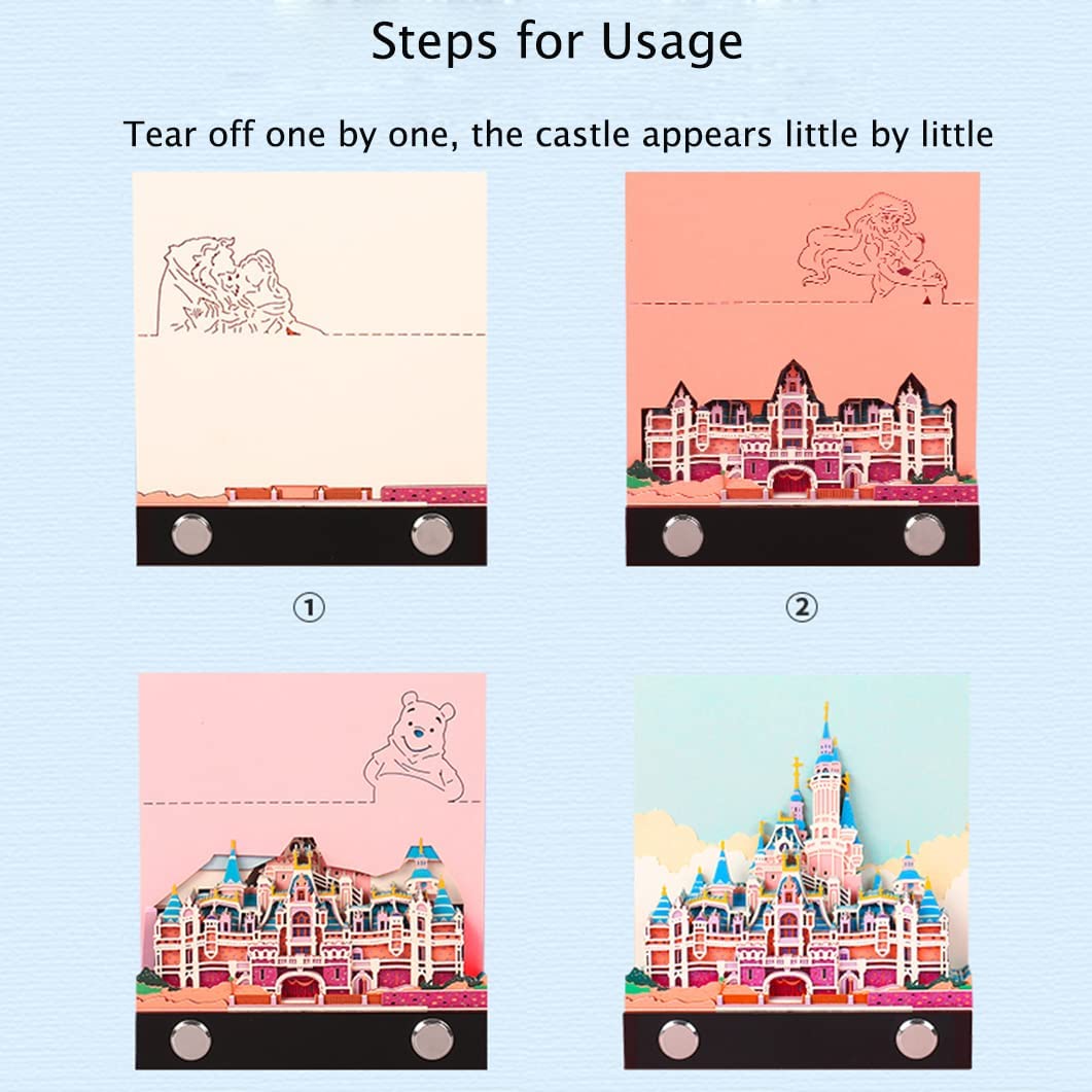 Fantasy Castle 3D Memo Pad | Desk Decoration -Book Nook World