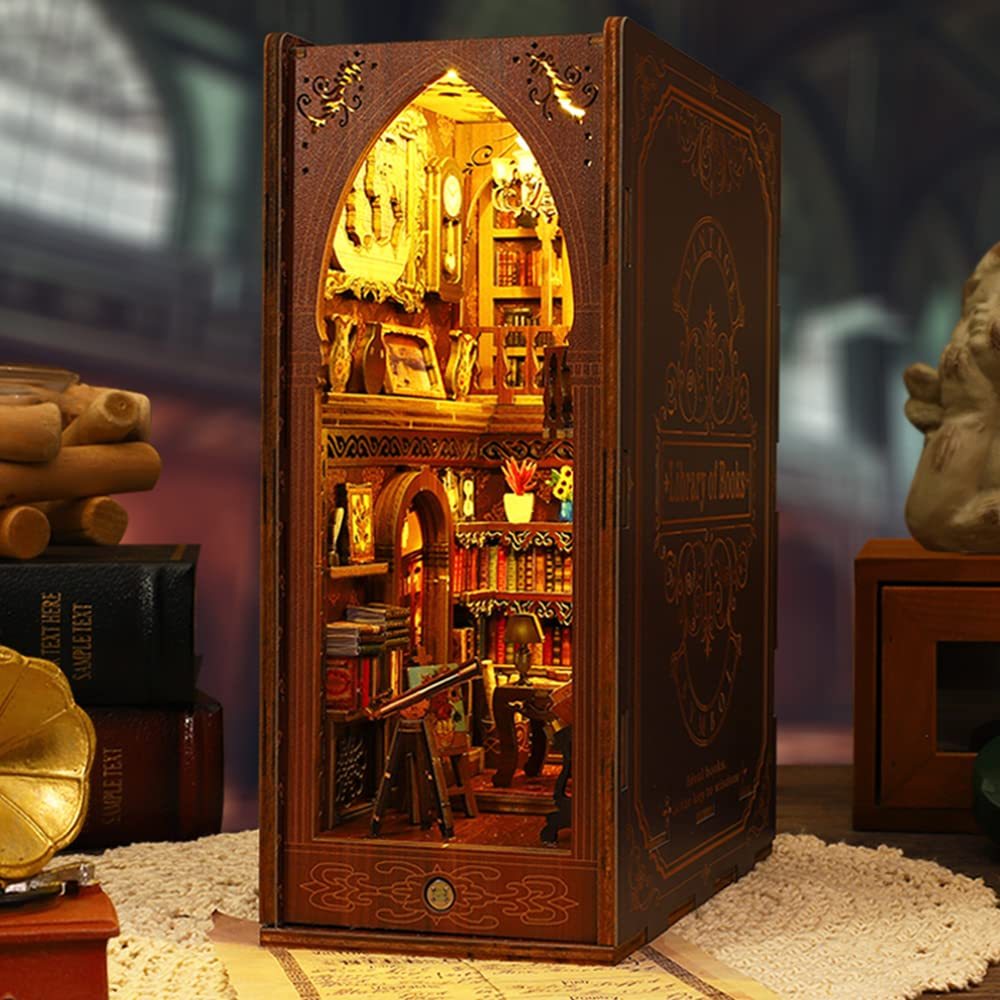 Library of Books DIY Book Nook Kit-Book Nook World