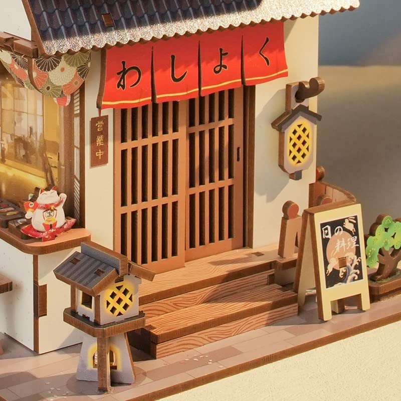 Cuisine Restaurant Wooden Puzzle Miniature Dollhouse Storage Box Kit-Book Nook World