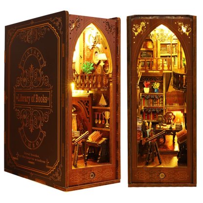 Library of Books DIY Book Nook Kit-Book Nook World