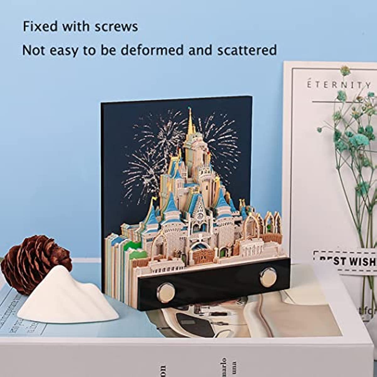 3D Sticky Note Paper Memo Pad,Fantasy Castle Office Notepad Desk Decoration DIY Creative Birthday Gift-Book Nook World