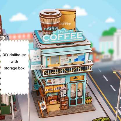  DIY Wooden Storage Box, Automatic Lid Opening Device-Book Nook World