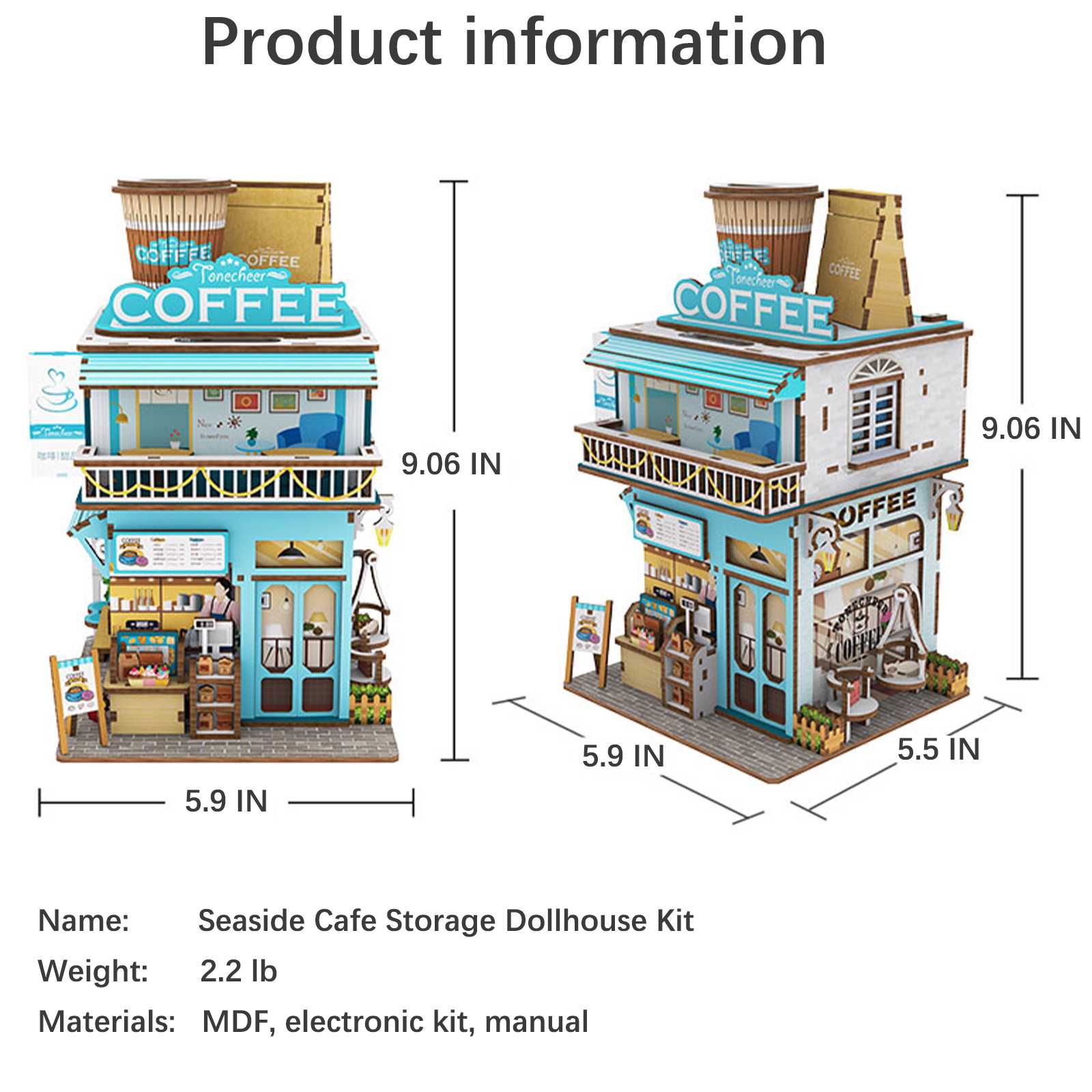  DIY Wooden Storage Box, Automatic Lid Opening Device-Book Nook World