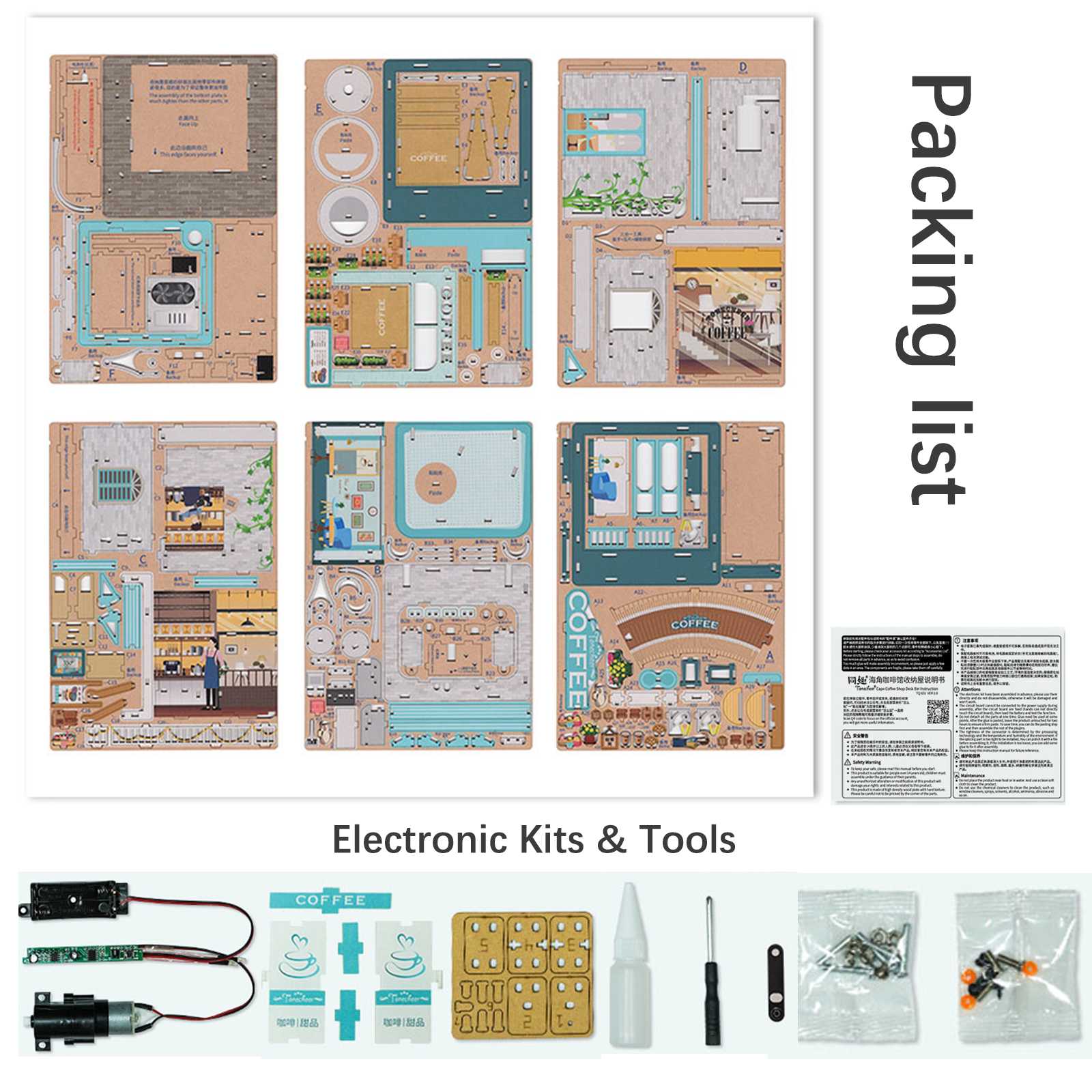  DIY Wooden Storage Box, Automatic Lid Opening Device-Book Nook World
