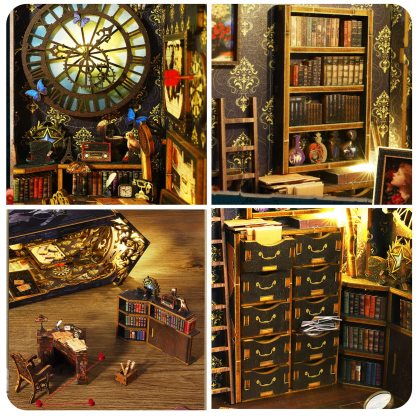 Detective Agency DIY Book Nook Kit (with Music Box)-Book Nook World