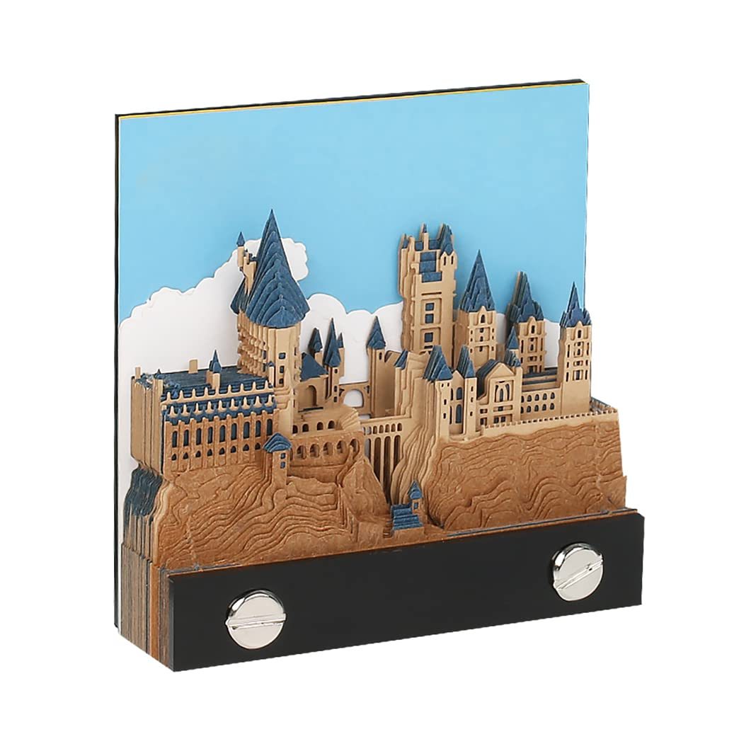 2023 Magic Castle - 3D Paper Memo Pad  Desk Decoration DIY Creative Birthday Gift(Without Led Light)-Book Nook World