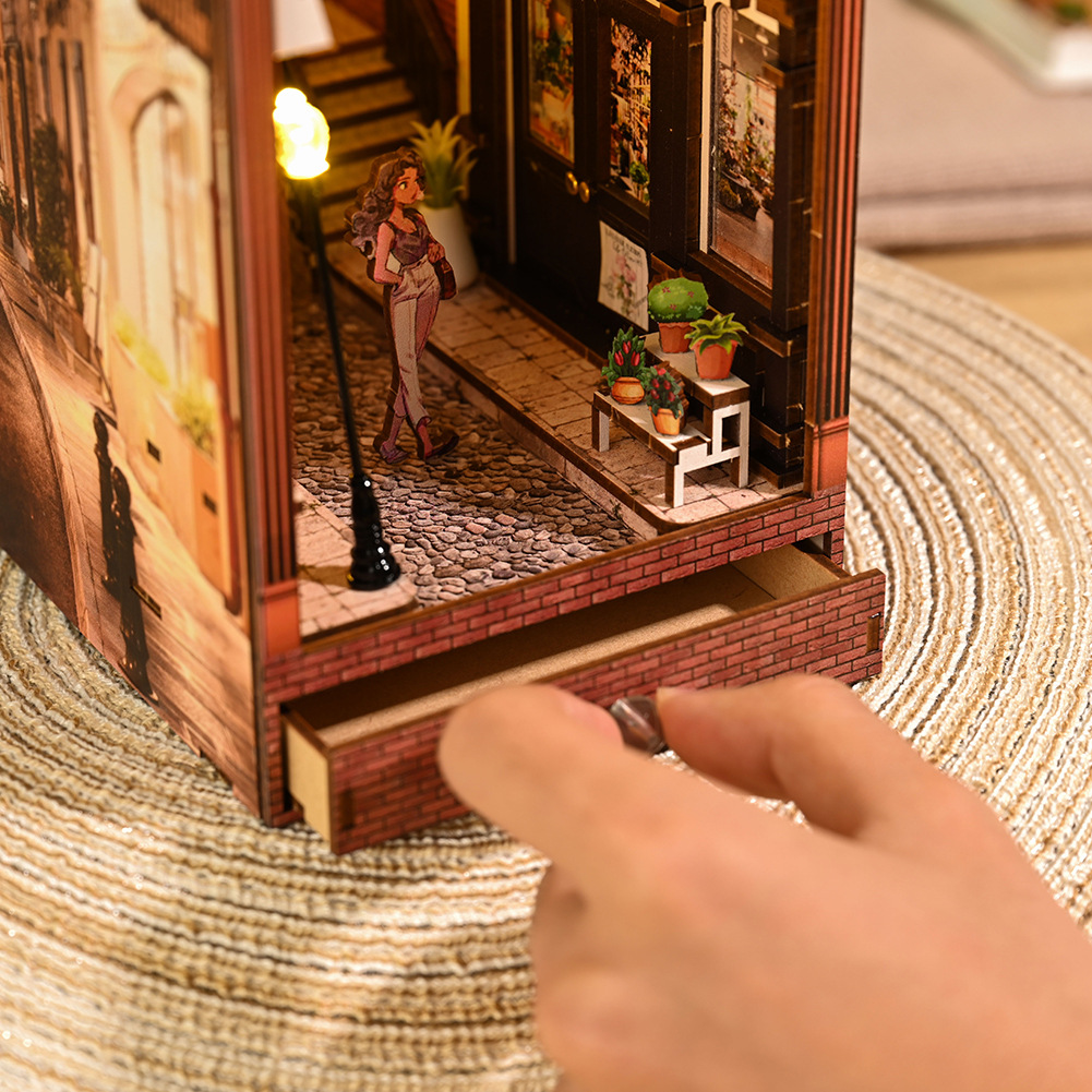 European Street DIY Book Nook Kit-Book Nook World
