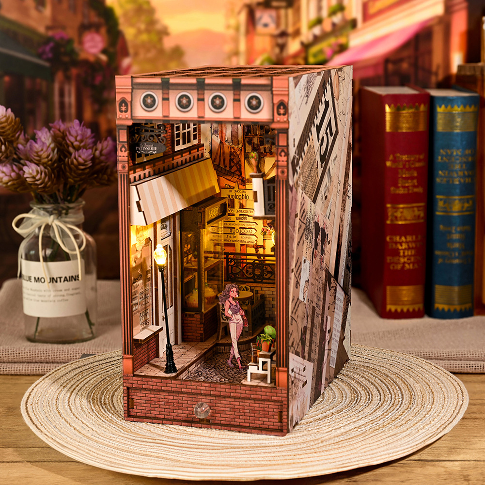 European Street DIY Book Nook Kit-Book Nook World