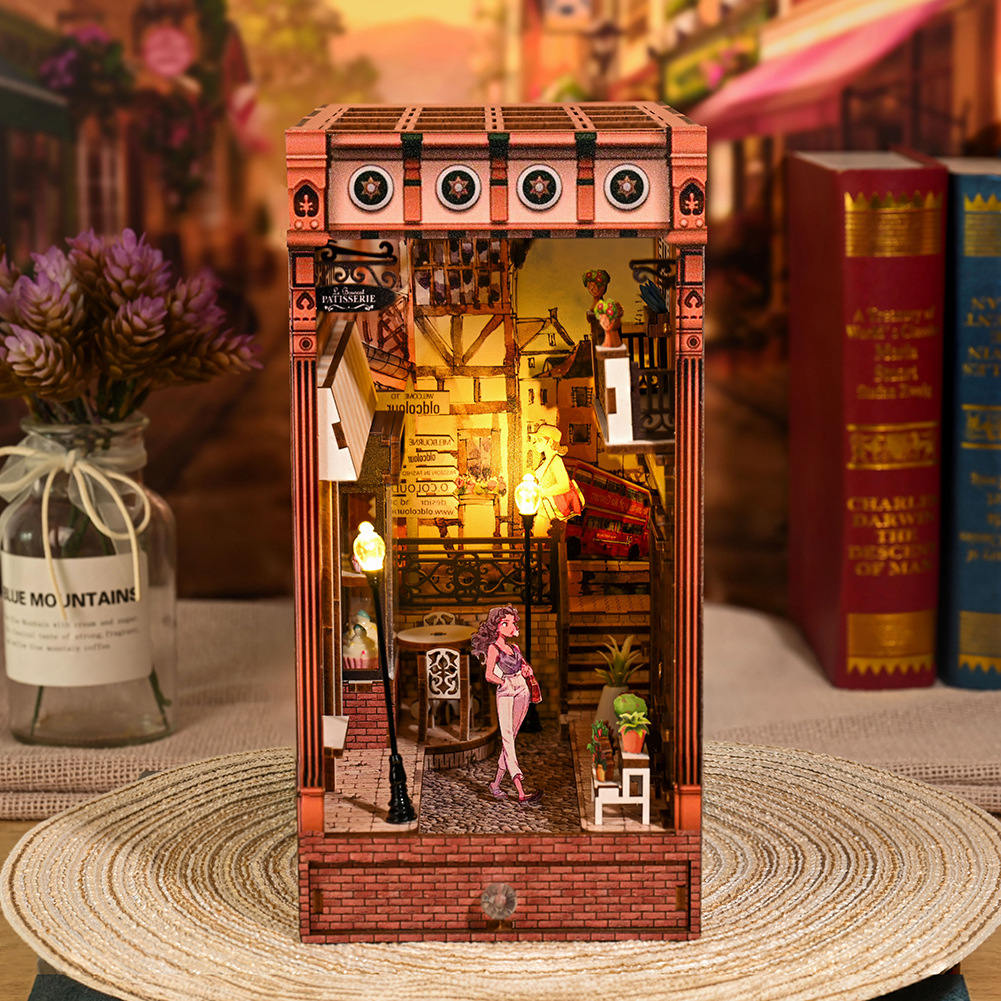 European Street DIY Book Nook Kit-Book Nook World