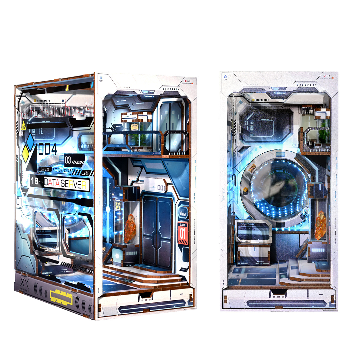 Sci-fi Alien Hub DIY Wooden Book Nook Kit-Book Nook World