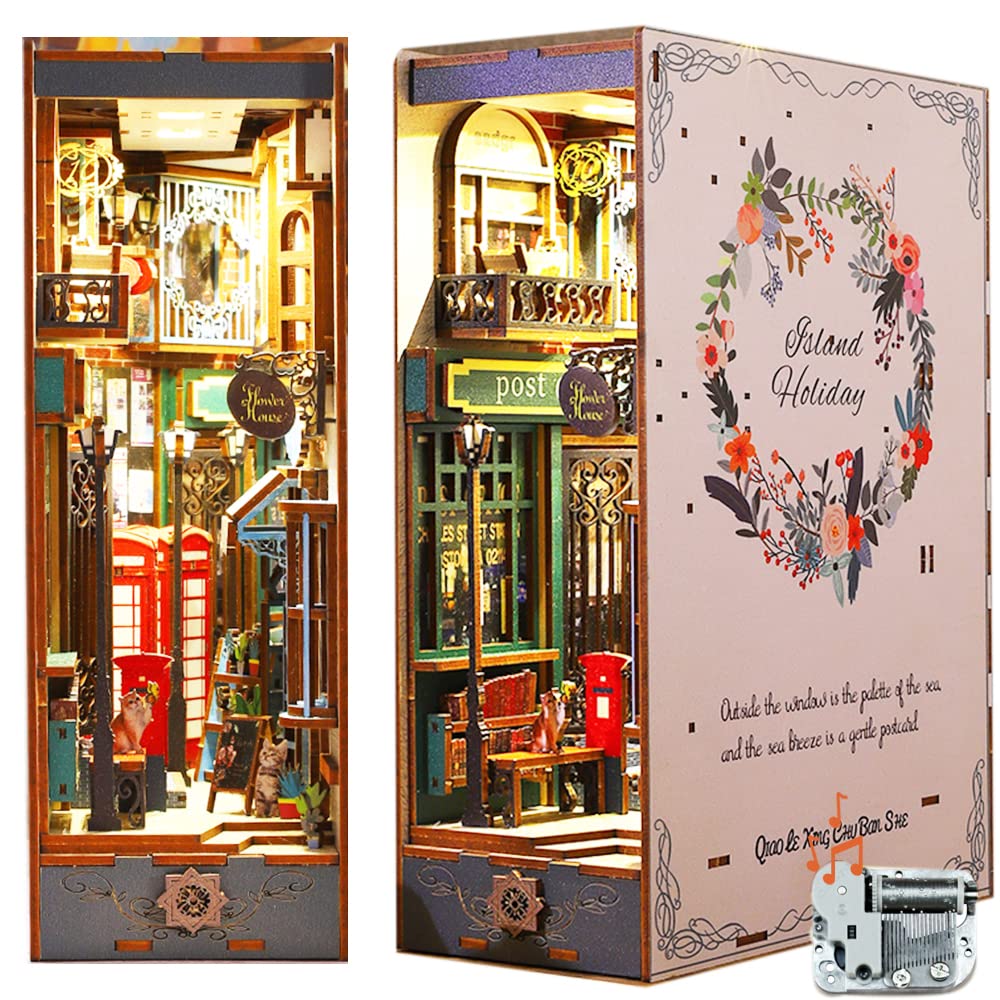 Island Holiday DIY Book Nook Kit (With Music Box)-Book Nook World