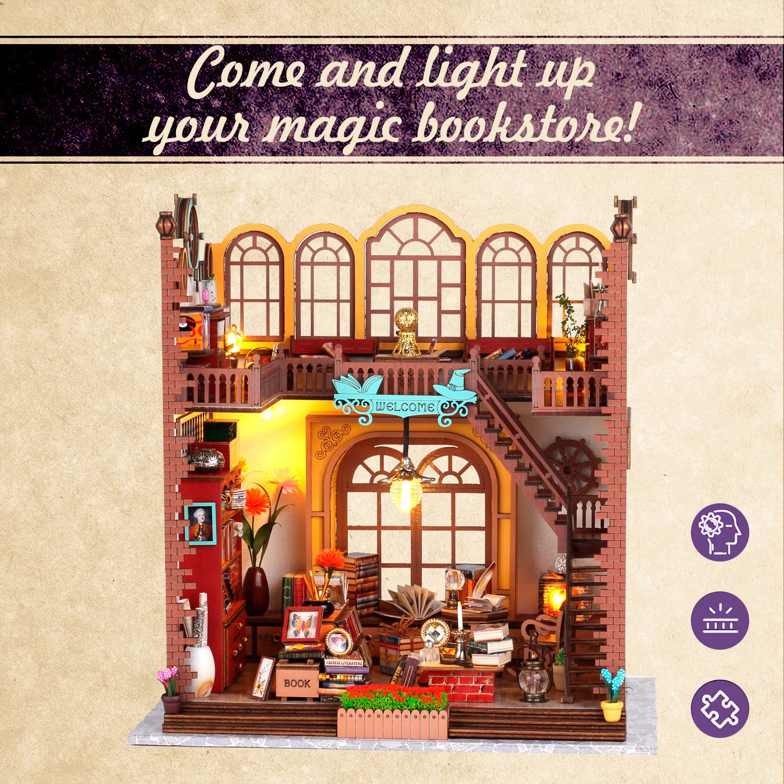 Magic Book House DIY Book Nook Kit-Book Nook World