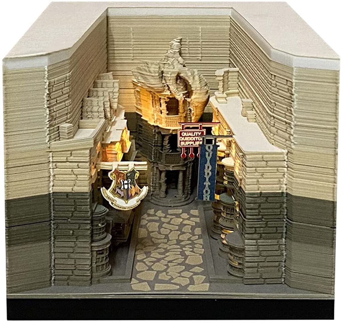 3D Diagon Alley Memo Pad (Led Light Version)-Book Nook World