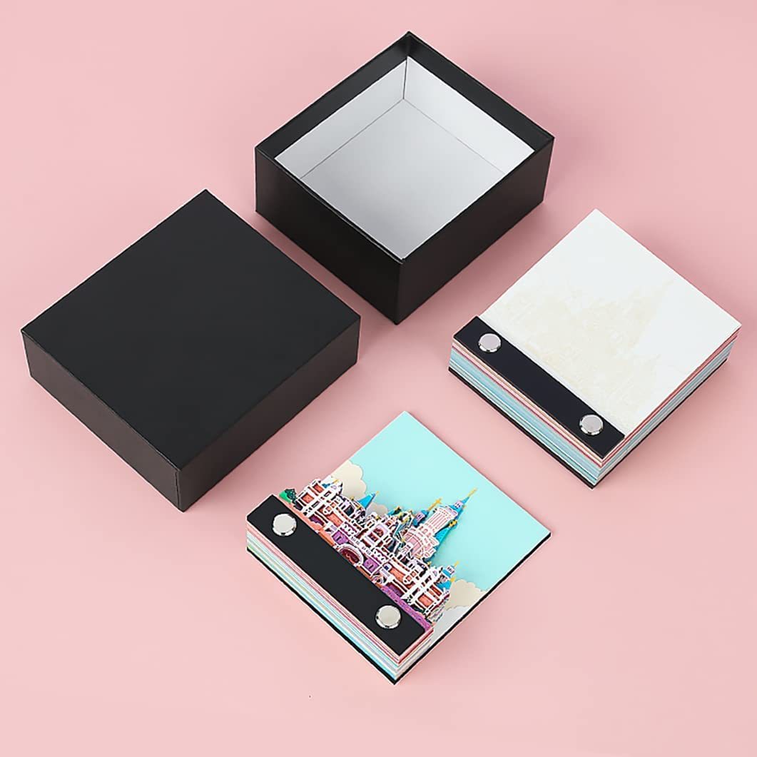 3D Sticky Note Paper Memo Pad,Fantasy Castle Office Notepad Desk Decoration DIY Creative Birthday Gift-Book Nook World