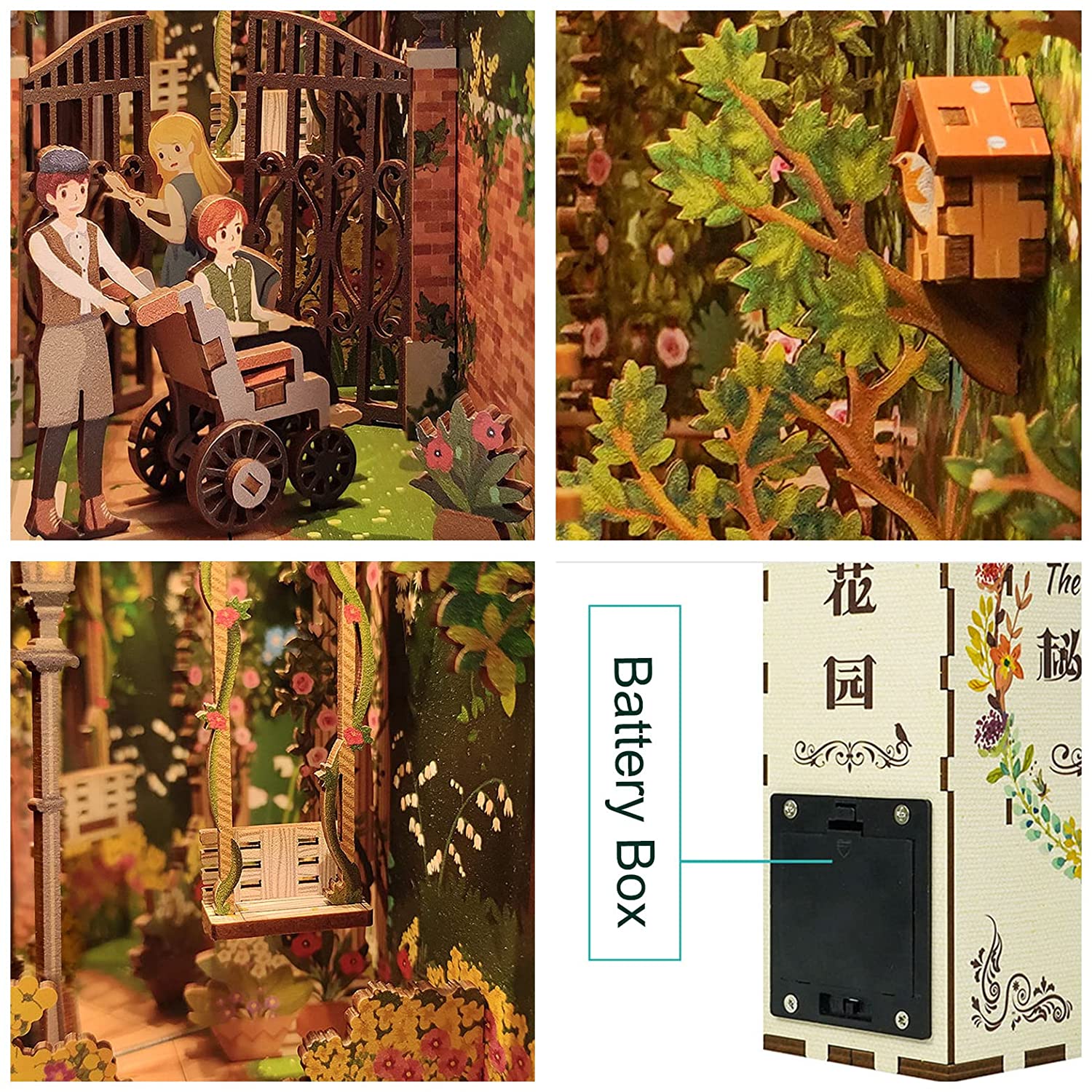 DIY Miniature House Book Nook Kit: Secret Garden - [ash-ling