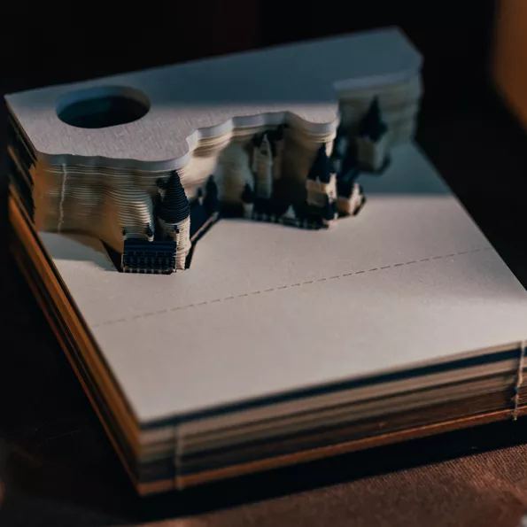 3D Castle Notepad with Light-Book Nook World