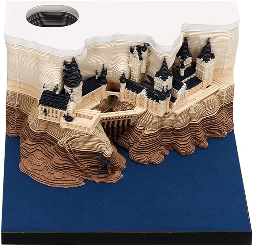3D Castle Notepad with Light | 3D Memo Pad | Desk Decoration -Book Nook World