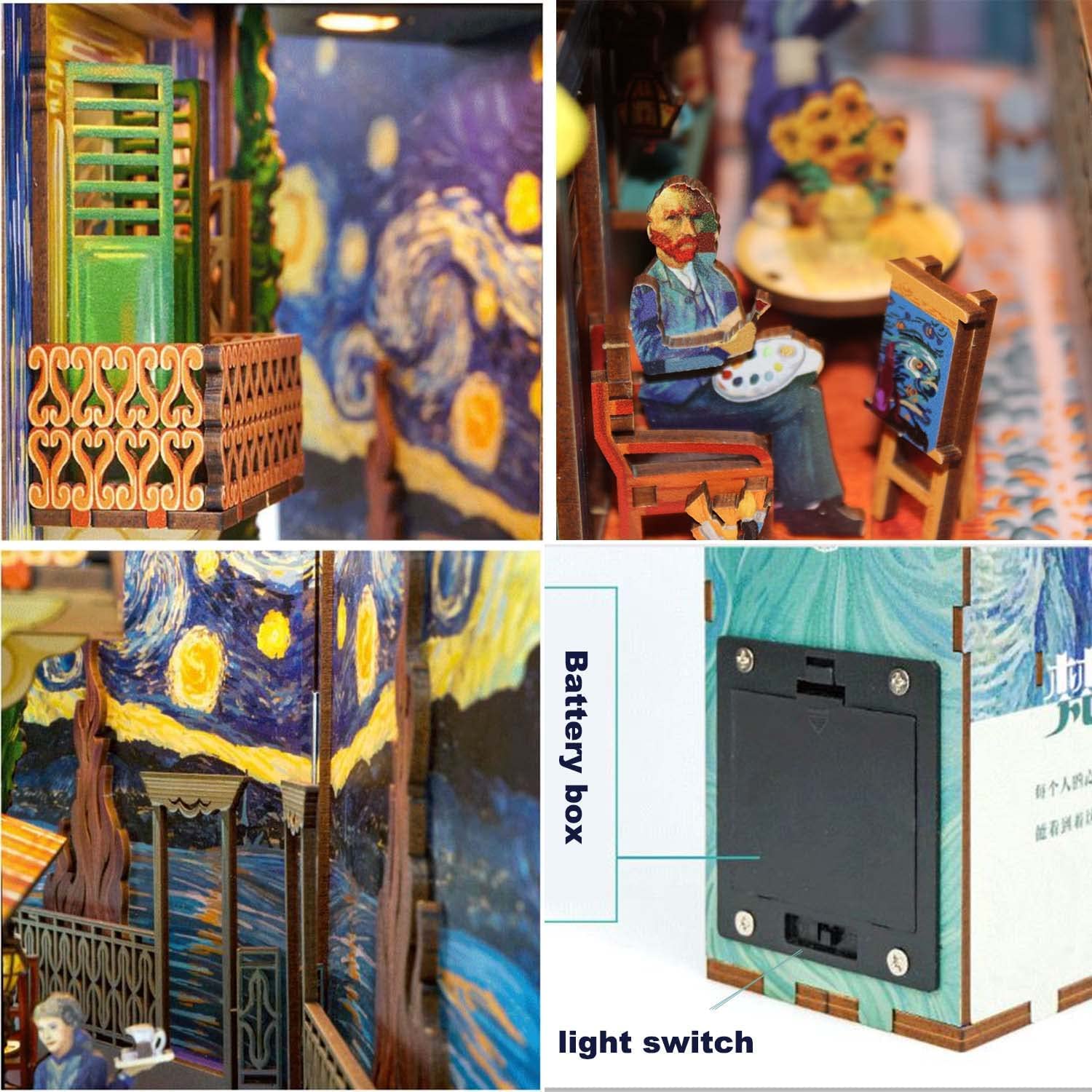 Van Gogh's World DIY Book Nook Kit-Book Nook World