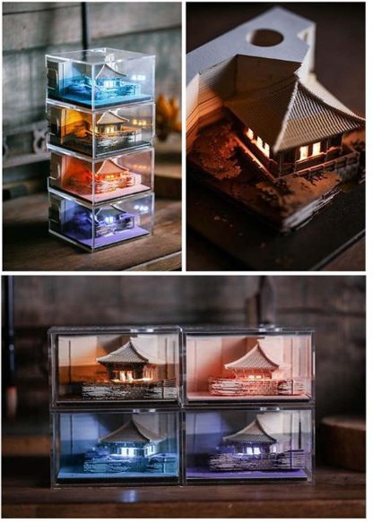 Kiyomizu Temple - 3D Memo Pad with Led Light-Book Nook World