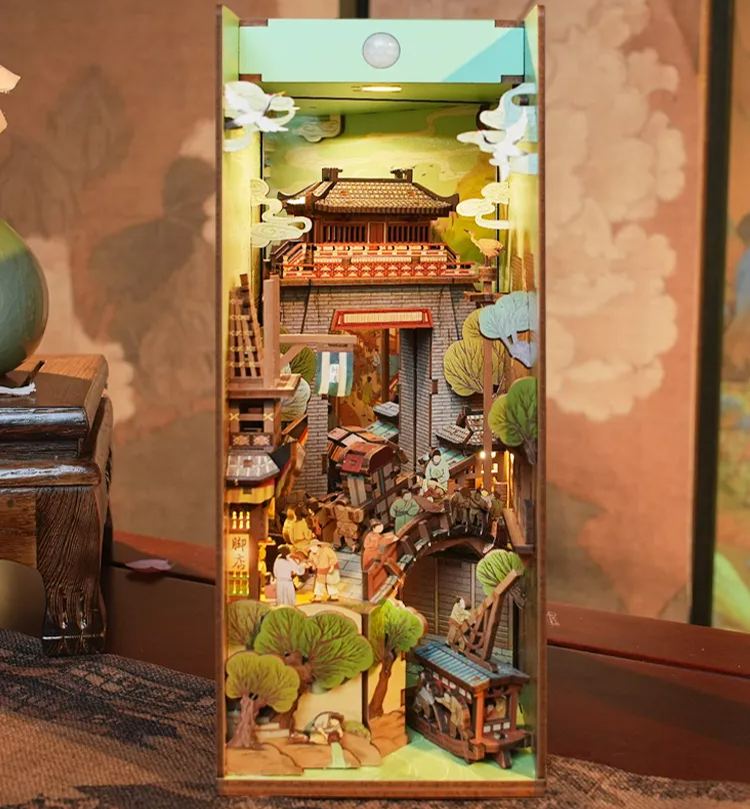 Along the River During the Qingming Festival DIY Book Nook Kit-Book Nook World