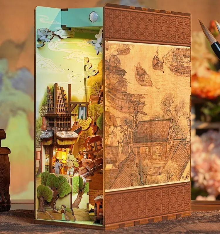 Along the River During the Qingming Festival DIY Book Nook Kit-Book Nook World