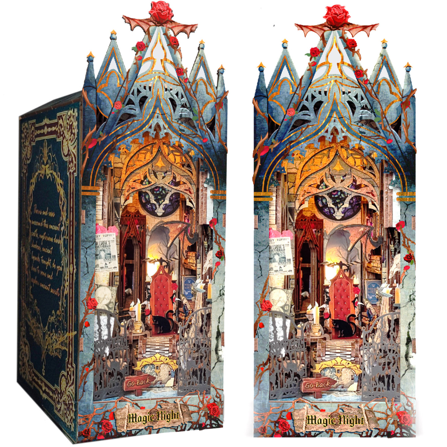 Moonlight Castle DIY Book Nook Kit-Book Nook World