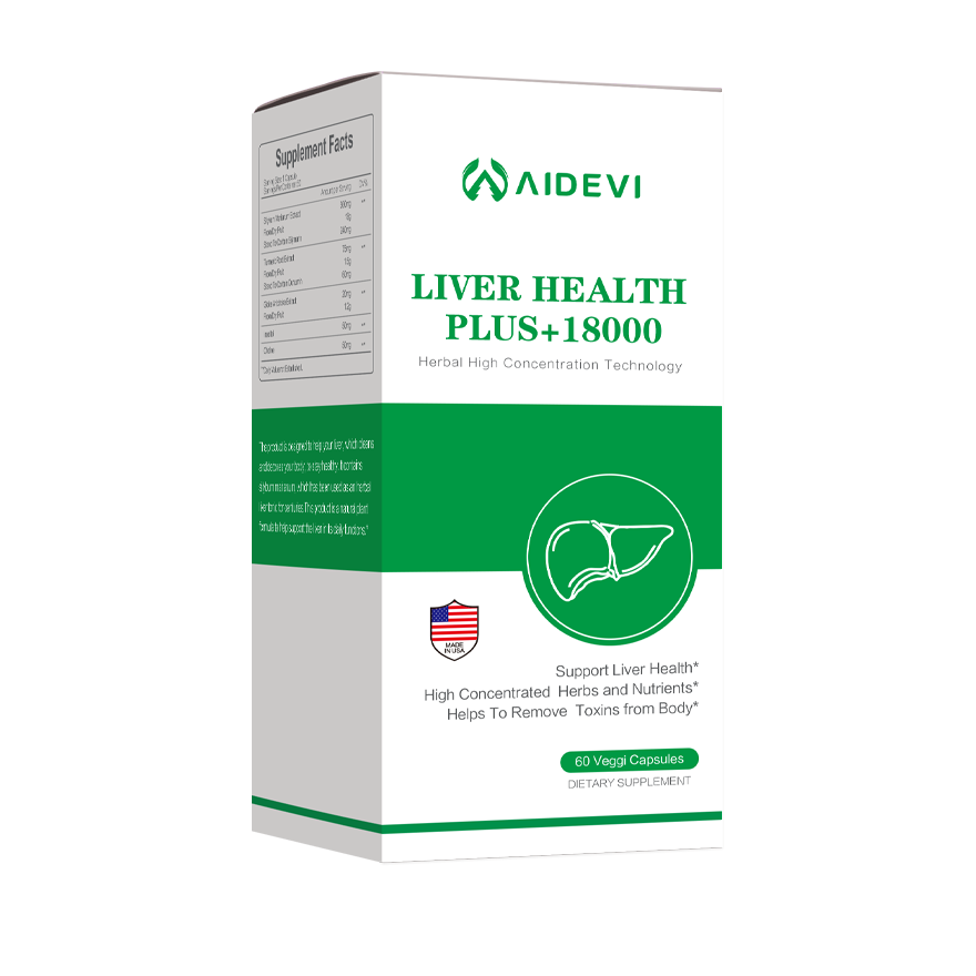 Aidevi Liver Health Plus + 18000  60 Capsules Made In USA  Supplement  Support Liver Health Herbal Extract 