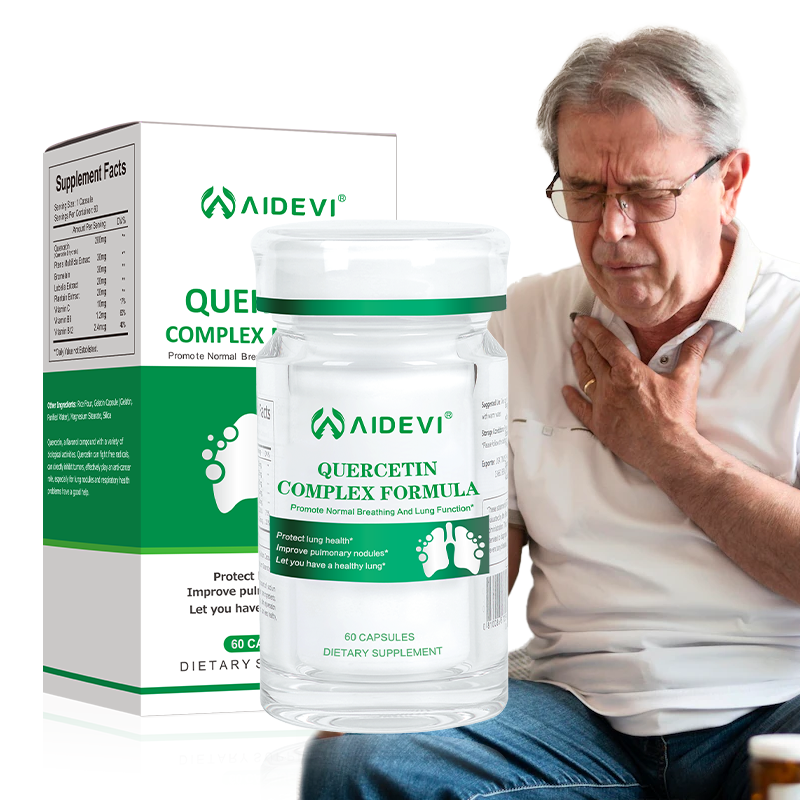 AIDEVI Quercetin Complex Formula 60 Capsules For Lung Health Made In USA Breathing Antioxidants & Bioflavonoids