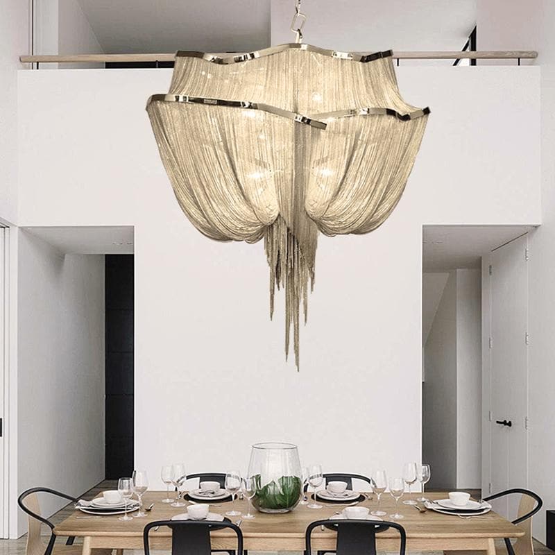 modern chandelier with chain