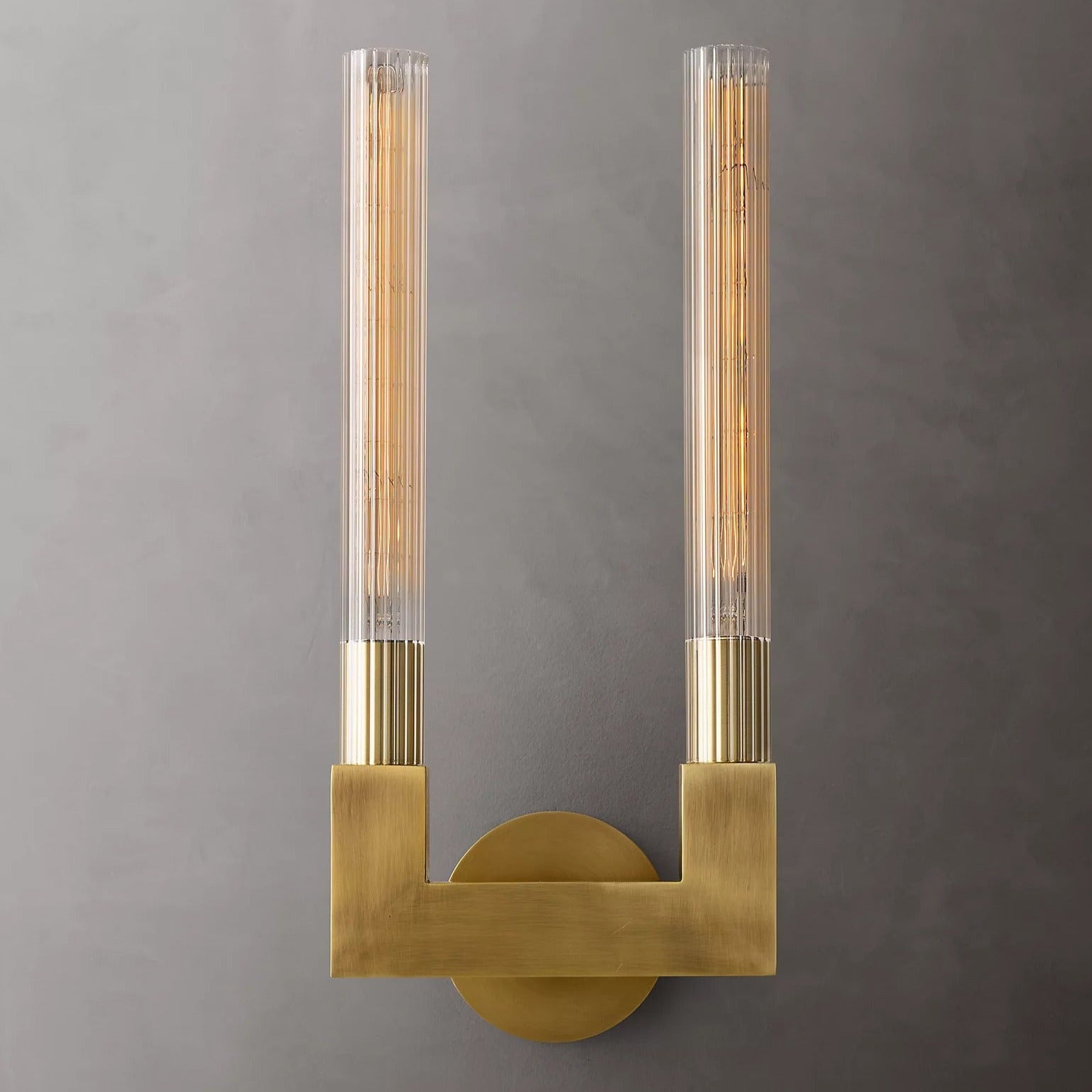 Clean Lines Double-Head Candlestick Wall Sconce