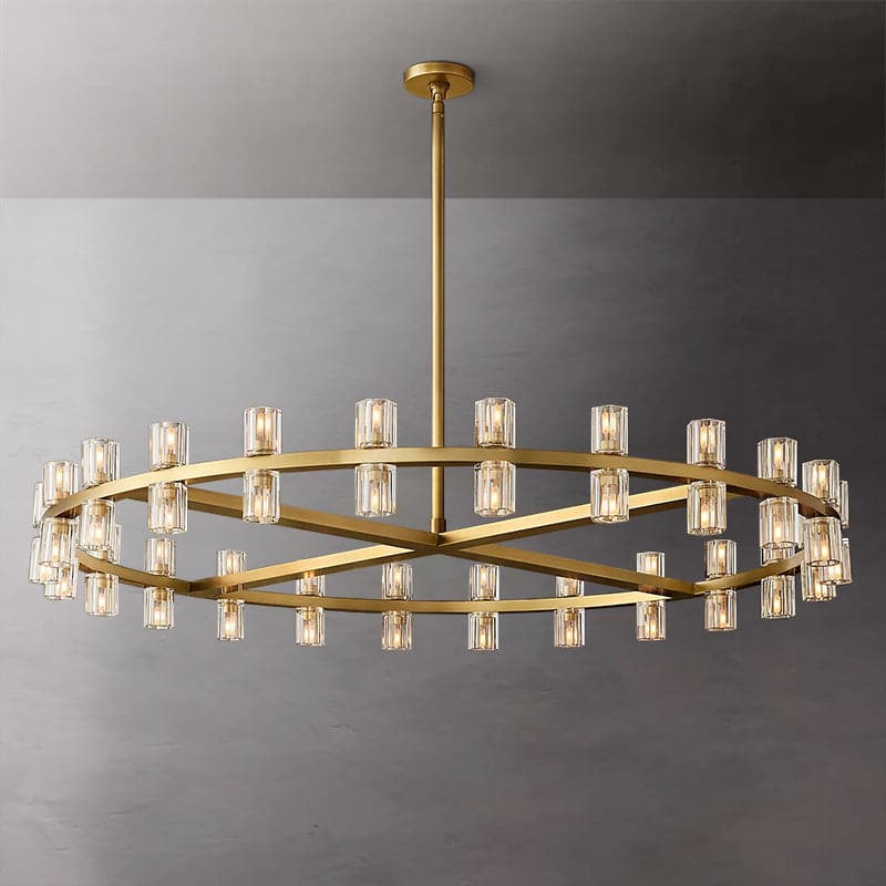 Crystal Cup Round Chandelier 48"