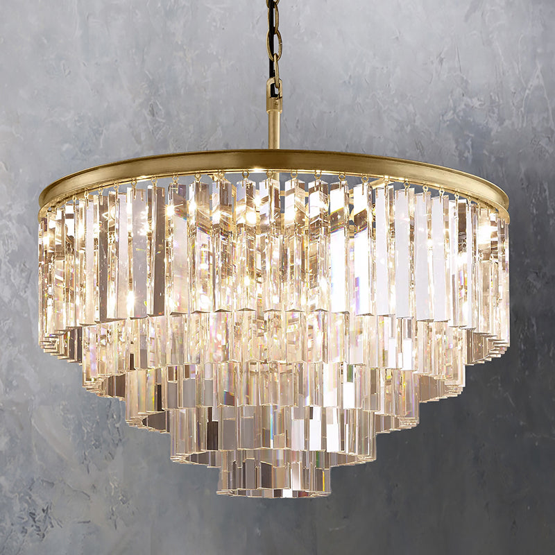 round crystal chandelier