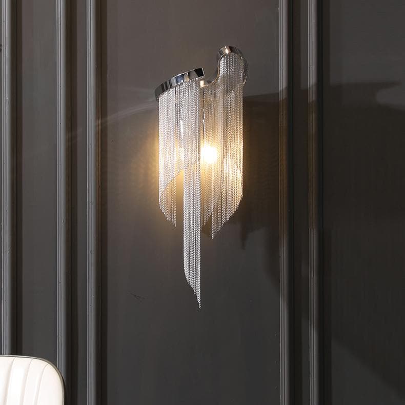 Alisa Luxury Aluminum Chain Tassel Wall Lamp