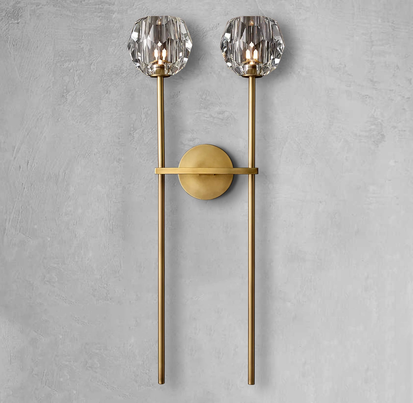 BELLE DE CRYSTAL Double-Head  BALL Wall Sconce