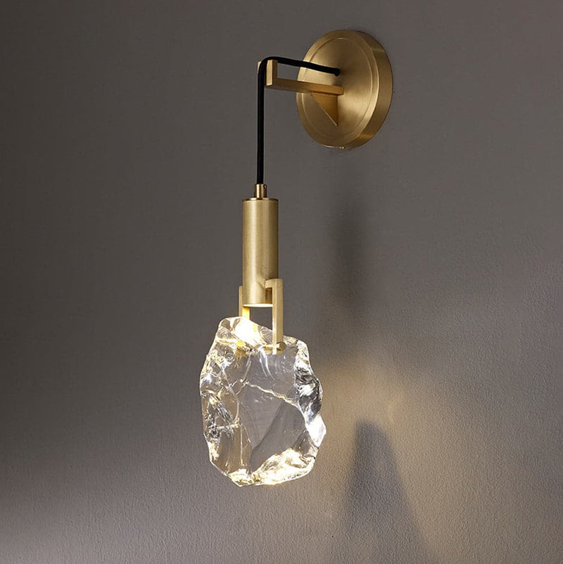Modern Irregular Crystal Shad Wall Sconce H11"