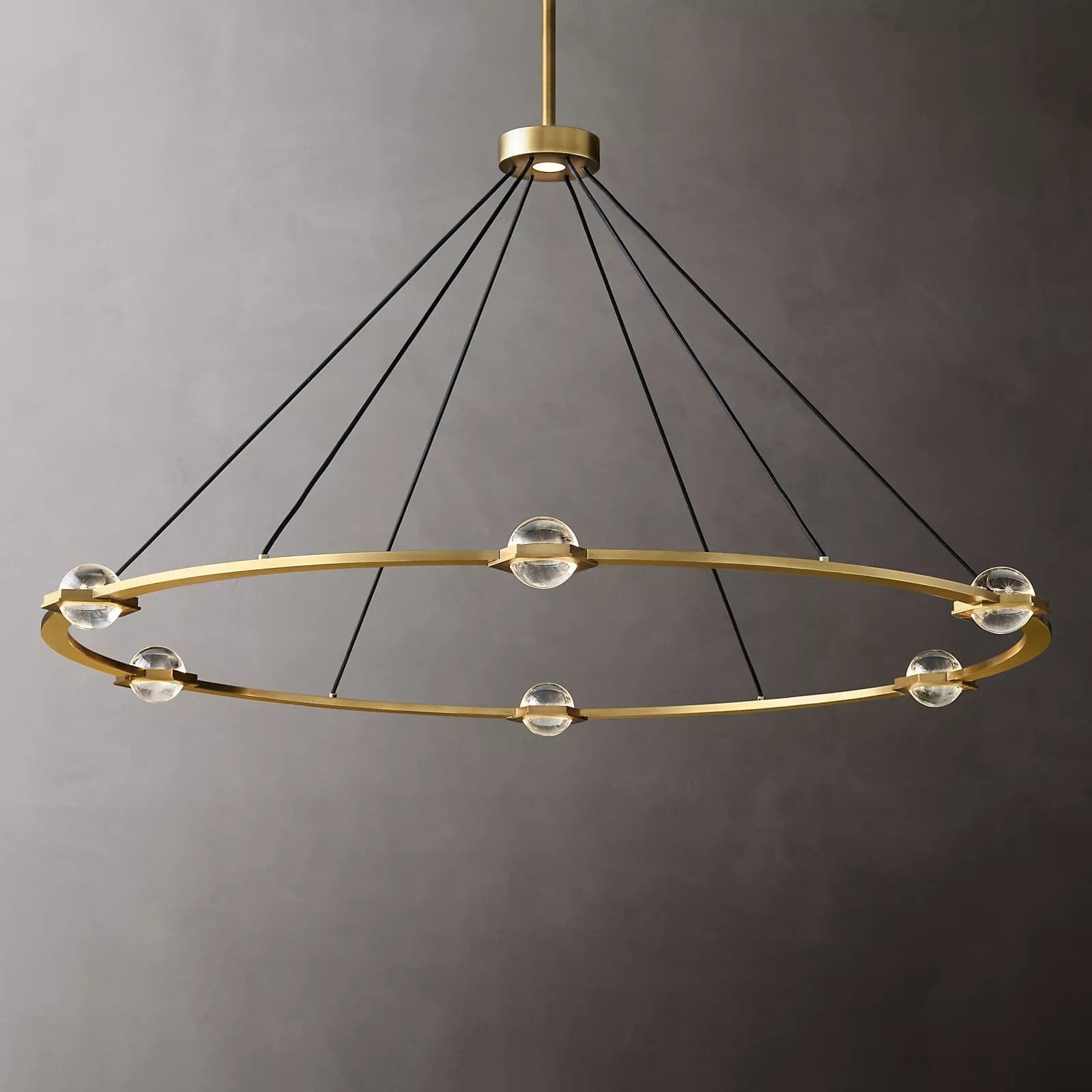 Eclatant Crystal Ball Round Chandelier 60"