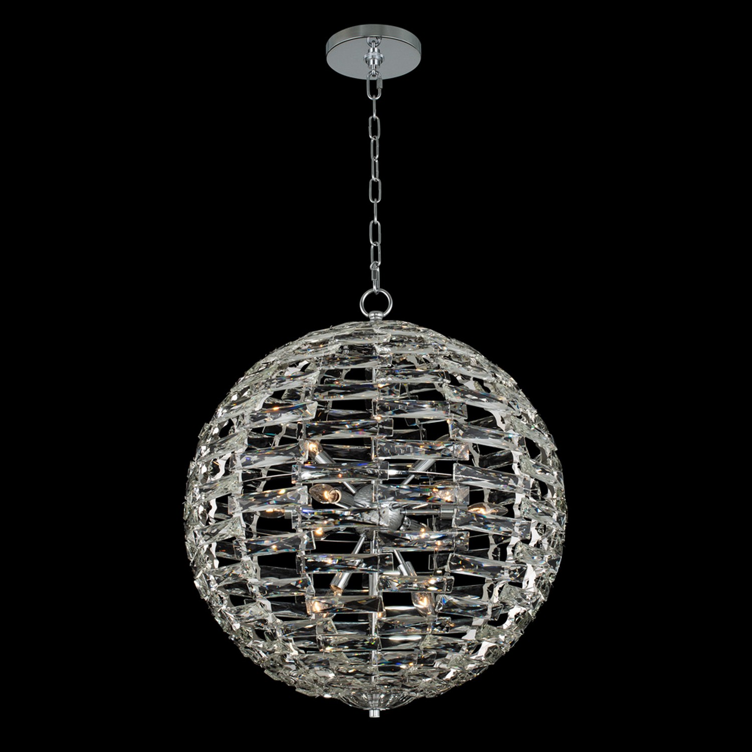 Alta Modern 36 Inch Orb Pendant, Crystal Pendant Lamp