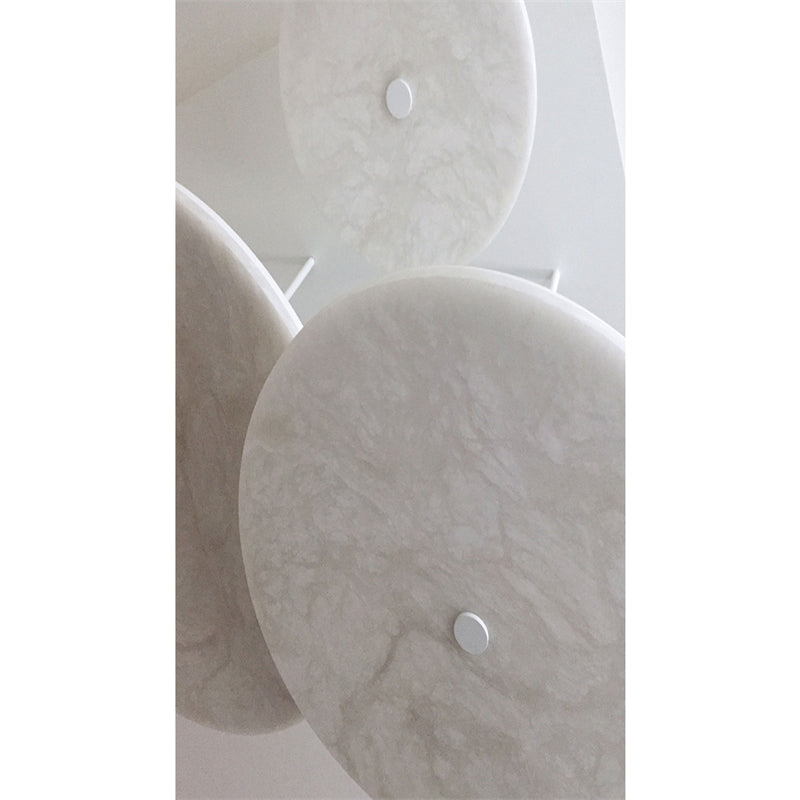 Adnette Real Albaster Round Pendant Light, Island Mini Pendant Light