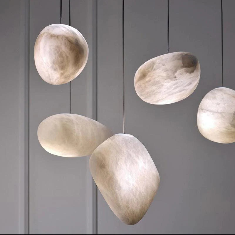 Araceli Alabaster Natural Stone Pendant, Creative Pendant Light