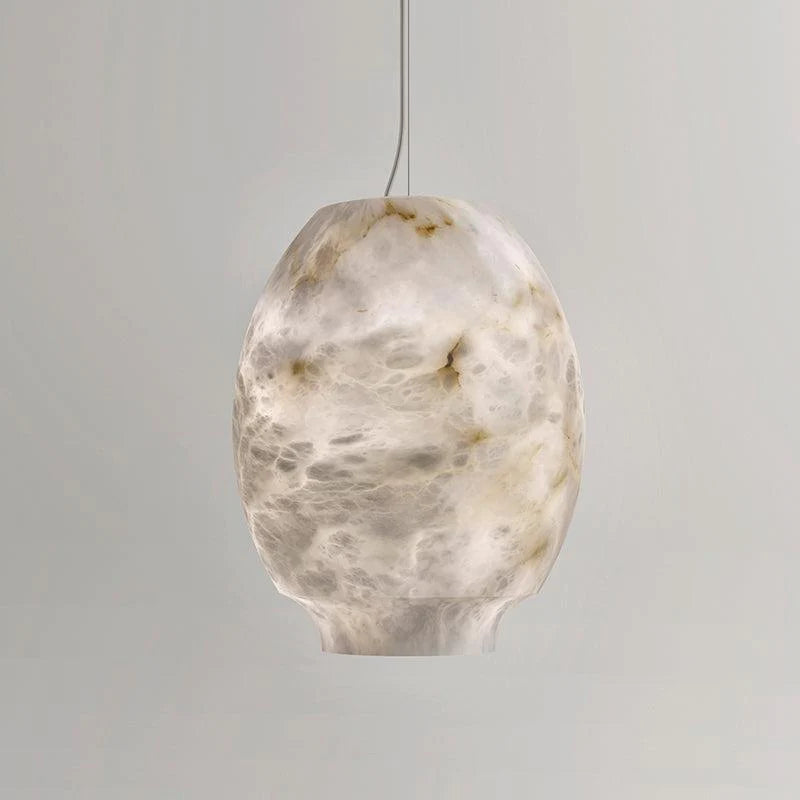 Zadie Alabaster Lantern Pendant Light, Bar Pendant Light
