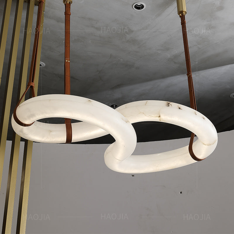 Oslo Designer Inspired Contemporary Nordic Alabaster Pendant Light For Dining Room